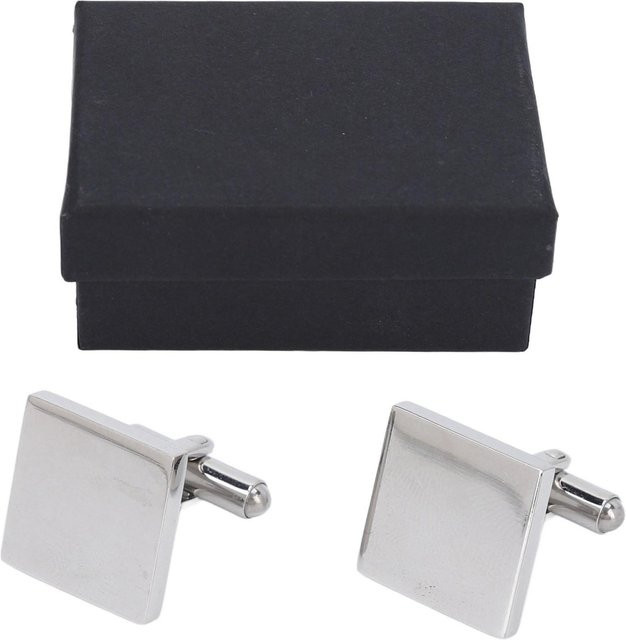 Neoglint Manschettenknöpfe Herren, 316L Edelstahl, Silber, Black - Bild 1