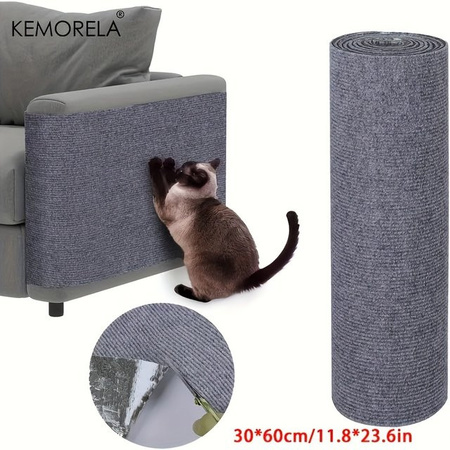 KEMORELA Kratzmatte für Katzen als selbstklebender Möbelschutz in Grau, wasserdicht und kratzfest