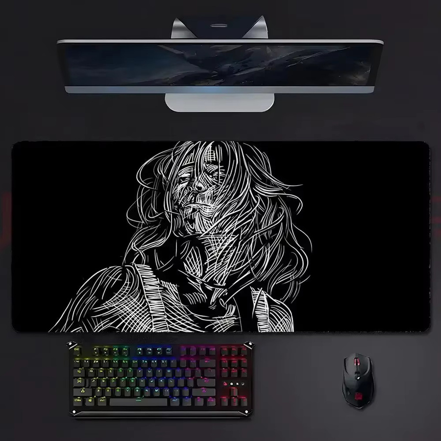 Extremoduro Gaming-Mauspad mit LockEdge in Schwarz, große verdickte PC-Tischunterlage - Bild 4