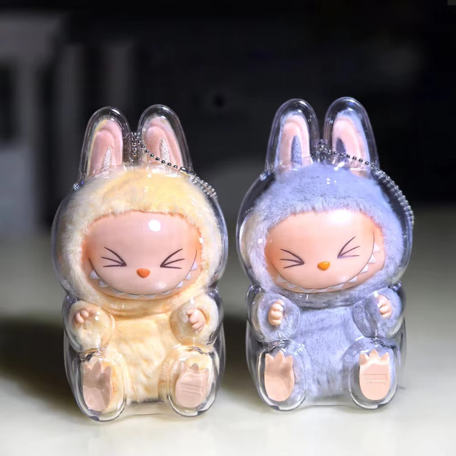 Popmart Labubu Clear Macaron Case, Staubhülle, Gehäuse, Puppenzubehör - Bild 2