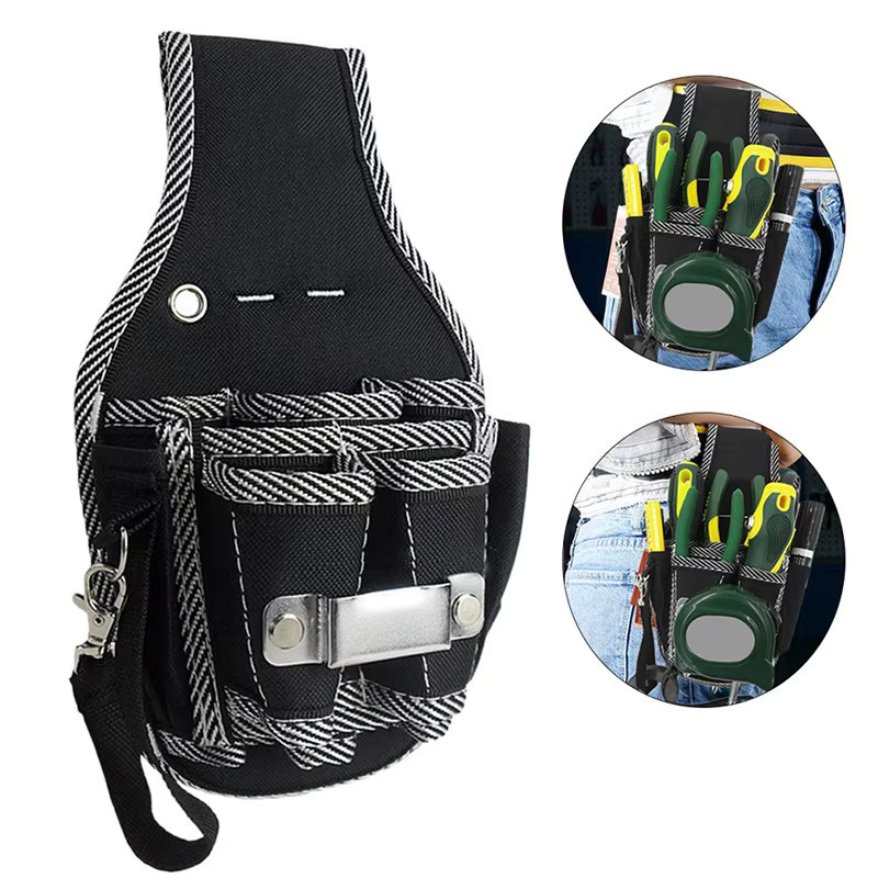 SHENGMEIYU 9-in-1 Werkzeuggürtel aus Nylon in Schwarz mit Gürtel und Utility-Kit für Elektriker - Bild 3