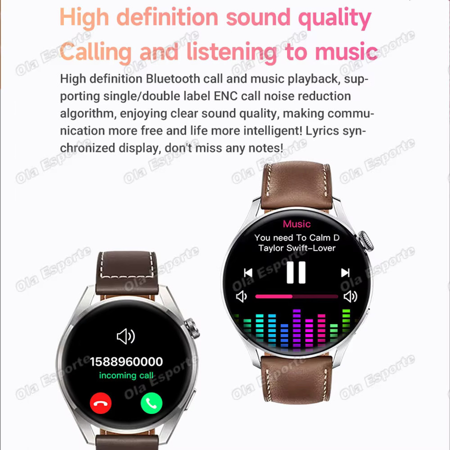 Ola Esporte Smartwatch für Herren und Damen in Silber mit Fitness-Tracking, Bluetooth-Anruf und IP68 Wasserdichtigkeit - Bild 2