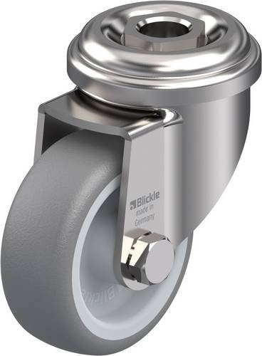 Blickle Lenkrolle LRXA-TPA 50G aus Edelstahl in Silber, Rad-Durchmesser: 50 mm, Tragfähigkeit: 50 kg - Bild 1