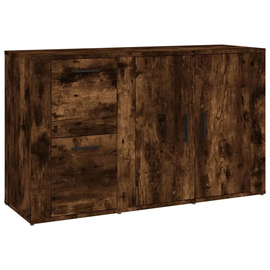 vidaXL Sideboard Räuchereiche in Braun aus Holzwerkstoff B/T/H: 100 x 33 x 59,5 cm - Bild 2