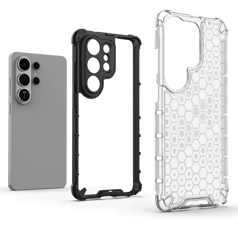 Honeycomb Style Bumper Handyhülle für Samsung Galaxy S26 S25 S24 S23 Ultra Plus FE in Transparent - Bild 3