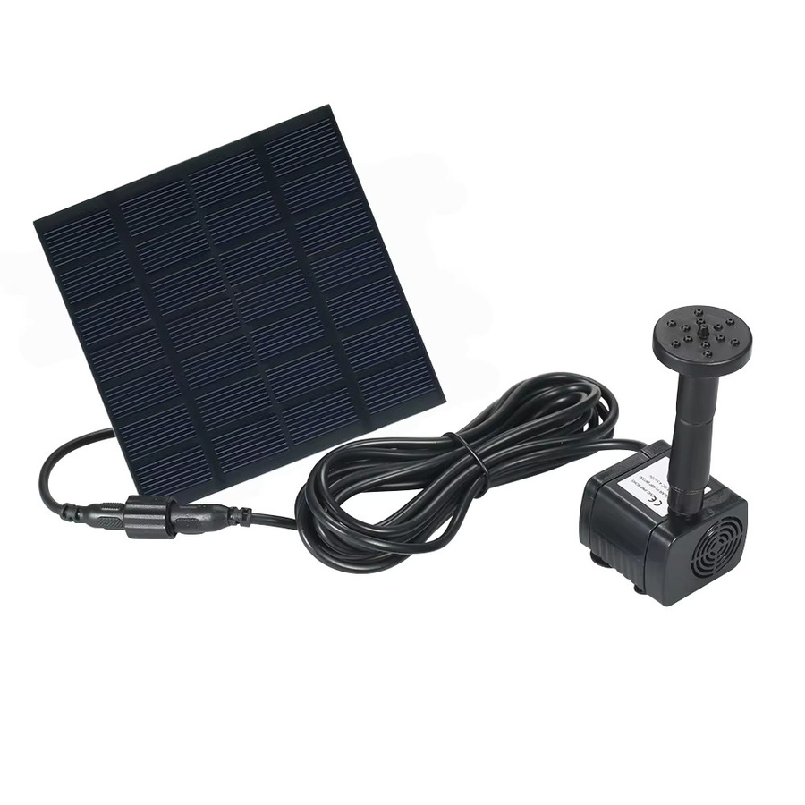 Bürstenlose Solar Wasserpumpe für Garten und Teich in Schwarz, 6V 1,2W zur Bewässerung und für Schwimmende Pflanzen - Bild 3