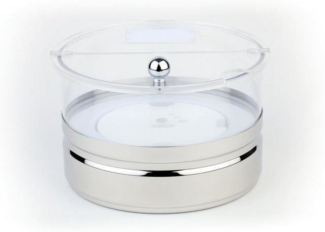 APS Kühlschale Maxi TOP FRESH mit Kühlakku, rund, silber/transparent, Volumen: 2500 ml, L x B x Ø x H: 24 x 24 x 22 x 17,5 cm - Bild 1