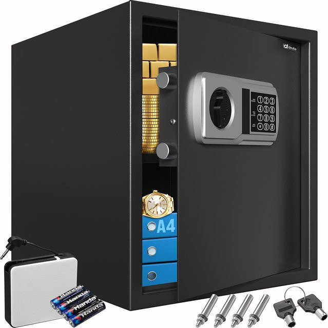 Elektrischer Tresor Deuba Schwarz B/T/H: 40 x 35 x 40 cm mit Licht - Bild 1