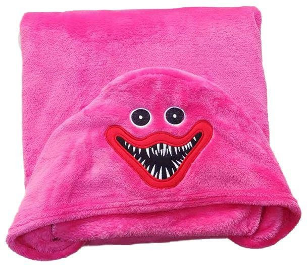 Poppy Playtime Übergroße Kapuzen-Plüschdecke aus Fleece in Rosa, B: 150 cm, T: 80 cm - Bild 1