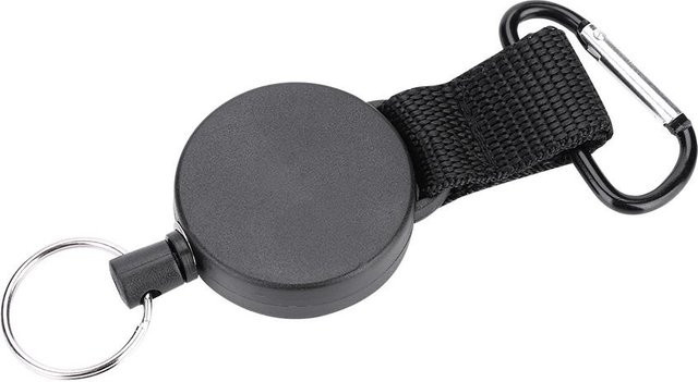 Wosawe Schlüsselanhänger Edelstahl Drahtseil, 60 cm, Unisex, black - Bild 1