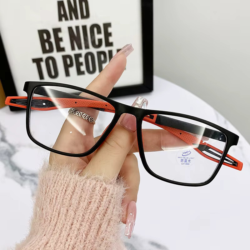 Lesebrille Sport, Vollrand, rechteckig, Kunststoff, schwarz, Blaulichtfilter - Bild 2