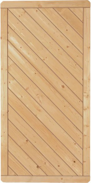 T & J Sichtschutzzaun Classic-Serie Diagonal aus imprägniertem Kiefern- und Fichtenholz mit Edelstahl, B/H: 90 x 180 cm - Bild 1