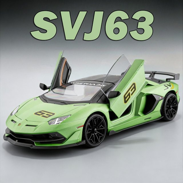 MAKEDA Lambor SVJ63 V12 Diecast Sportwagen Modell, 1:18, mit Licht und Sound - Bild 1