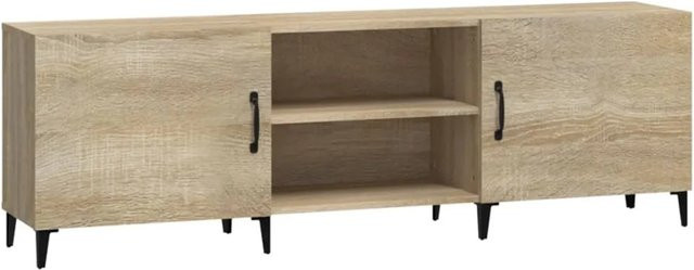 vidaXL TV-Schrank Sonoma-Eiche in Braun und Beige, B/T/H: 150 x 30 x 50 cm - Bild 1