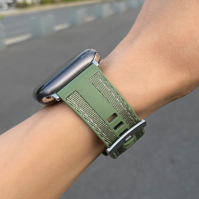 Sportarmband für Apple Watch, Silikon-Composite, Schwarz, Unisex - Bild 1