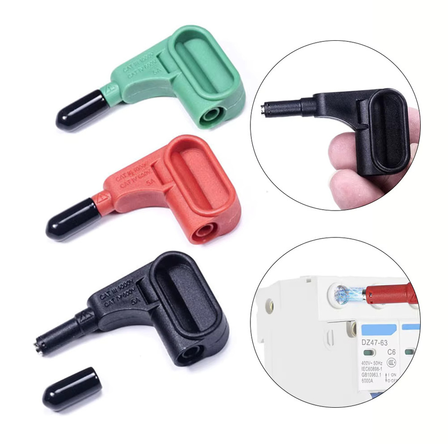 Elektronischer Multimeter Magnetkopf mit 4mm Bananenstecker für schnelle lötfreie Verbindungen in Schwarz - Bild 2
