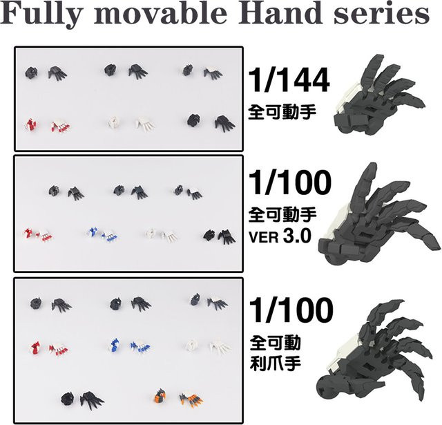 Bandai Universelle bewegliche Hände, Zubehör, Kunststoff - Bild 1