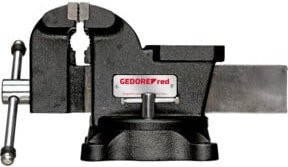 Gedore red Parallel-Schraubstock mit Amboss, drehbar, nach vorn öffnend, zentrisch, Spannkraft 25 KN, schwarz-rot - Bild 2