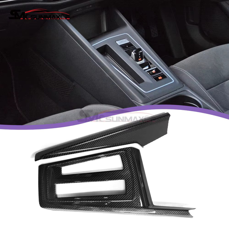 SMCSUNMAXCF Carbon Mittelkonsolen-Panel für VW Golf 8 MK8 und Golf 8.5 MK8 (2020-2026) in Schwarz, passend für Automatik- und Schaltgetriebe, LHD & RHD - Bild 3