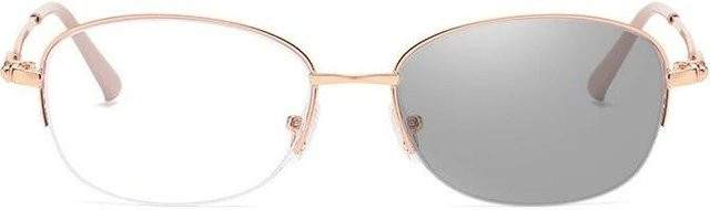 Fable Korrektionsbrille Halbrahmen, oval, Metall, Unisex, transparent, gold - Bild 1