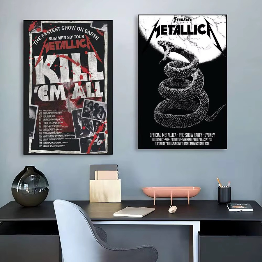 Metallica Anime Poster Rastar Aufkleber in Mehrfarbig mit Retro-Design für deine Raumdekoration - Bild 2