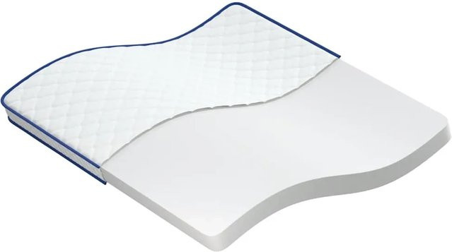 vidaXL Memory-Schaum-Matratze aus viskoelastischem Schaumstoff in Weiß, H x B x T: 17 x 200 x 200 cm - Bild 1