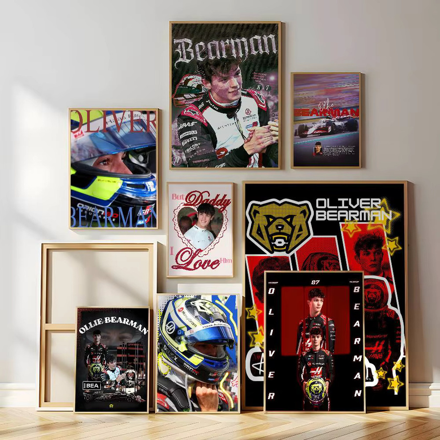 O-oliver Racing B-Bearman Wandbild Selbstklebender Wasserdichter Kunst Aufkleber in Mehrfarbig - Bild 2