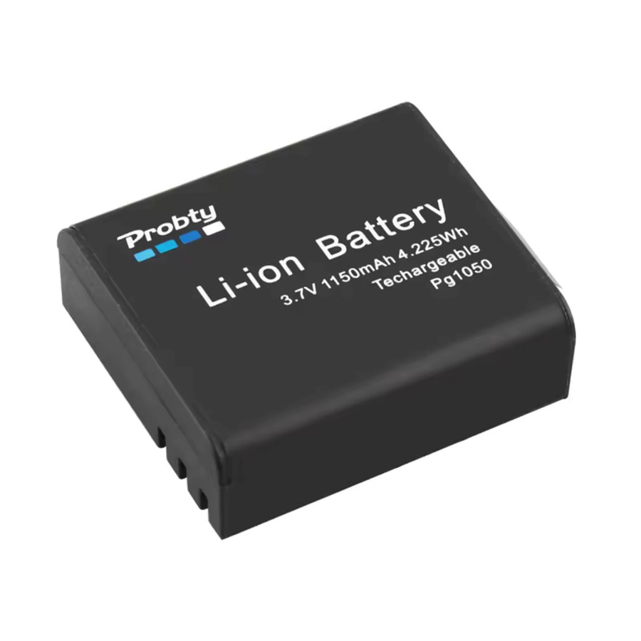Probty PG1050 Akku mit USB-C-Ladehülle in Schwarz, 1150 mAh, kompatibel mit Campark, Crosstour, APEMAN, Victure, Rollei 372, WOLFANG GA100 und SJ4000 - Bild 2