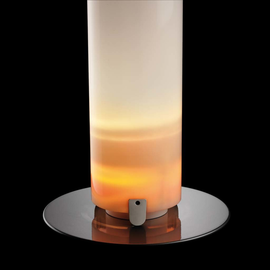 Flos Stylos Stehleuchte in Silber und Weiß mit Up-Down-Lichtfunktion aus Stahl und Polymethylmethacrylat - Bild 2