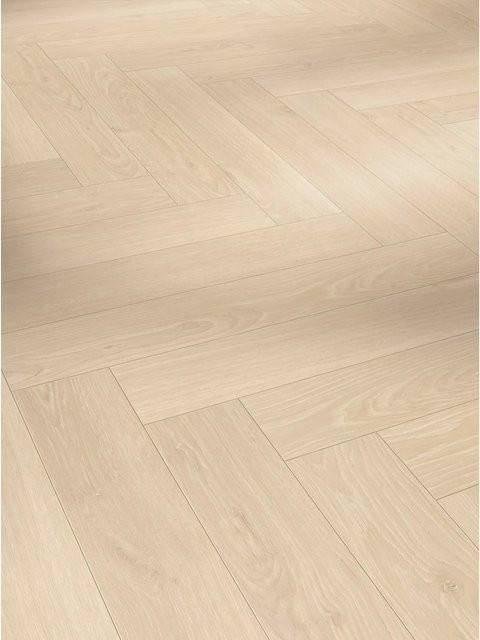 Parador Trendtime 3 Laminat Eiche Studioline Gekälkt Fischgrät in Weiß Braun Beige, Stärke: 8 mm - Bild 1