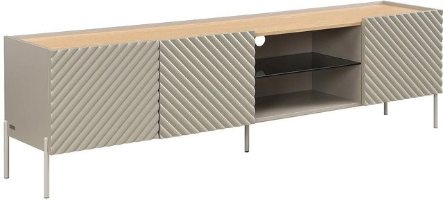 Vente-unique TV-Board Tasiba Modern in Beige Naturfarben Hell, B: 200 cm, H: 57 cm, T: 40 cm - Bild 1