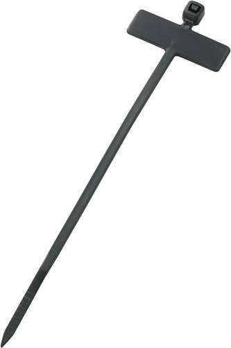TRU COMPONENTS TE-6259740 Leitermarkierer in Schwarz mit einer Beschriftungsfläche von Breite: 2,4 cm, Höhe: 1 cm - Bild 1
