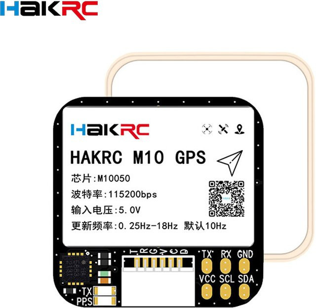 HAKRC M10 GPS-Modul mit QMC5883 Kompass und Dual Protocol, 5V Eingang, 25 x 25 mm für RC FPV Langstreckenflugzeuge - Bild 1