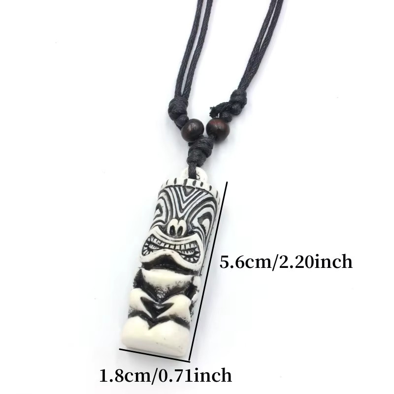 weyena Halsketten, Yak Knochen, Totem Anhänger, Unisex, Bunt - Bild 2