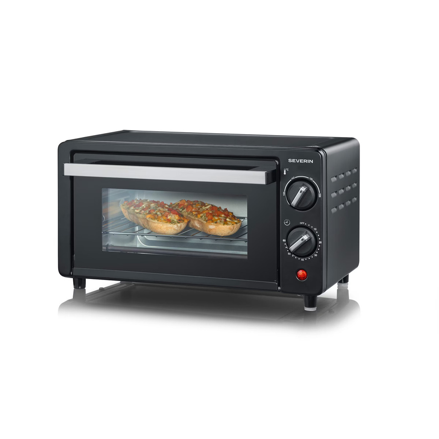 Severin Toastofen TO 2062 in Schwarz mit 9 l Innenraum, 900 Watt, Timer und Ober- und Unterhitze - Bild 2