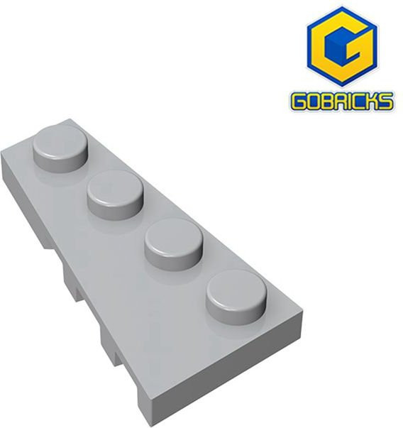 Gobricks 41770 Keilförmige Spezialplatten 4x2 Links Gold 10-teiliges Set - Bild 1