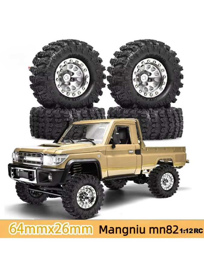 AT 99 MODEL MN82 LC79 Legierungs-Beadlock-Räder und -Reifen, 1/12 RC Crawler, Gummireifen-Upgrade-Set, Zubehör - Bild 4