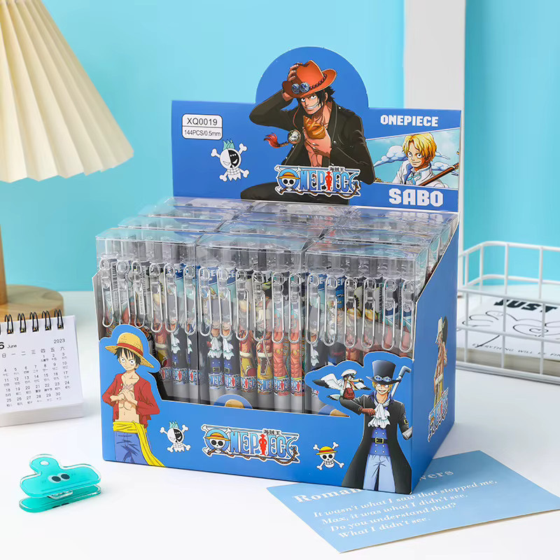 Bandai One Piece Anime Gelstifte-Set, 12er-Pack, Mehrfarbig mit schwarzer Tinte - Bild 3