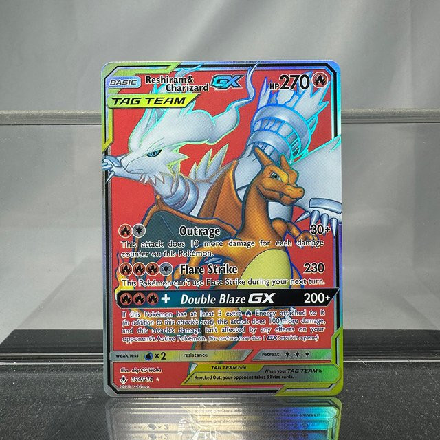 Pokémon Lost Thunder Collection, Holografische PKM-Einzelkarten, Glurak, Tyranitar, Blastoise, GX, TCG, Proxy-Karten, Kampfkarten, Einzelfigur - Bild 1