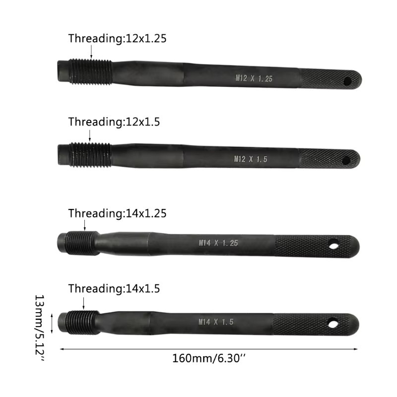 Rad Aufhänger Pin Set für Reifenpositionierung und Ausrichtung in Schwarz M12X1,25/1,5 und M14X1,25/1,5 - Bild 5