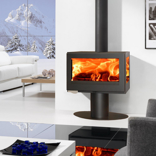 PANADERO Kaminofen Mistral Trivision aus Stahl in Schwarzmetallic mit 7,2 kW - Bild 2