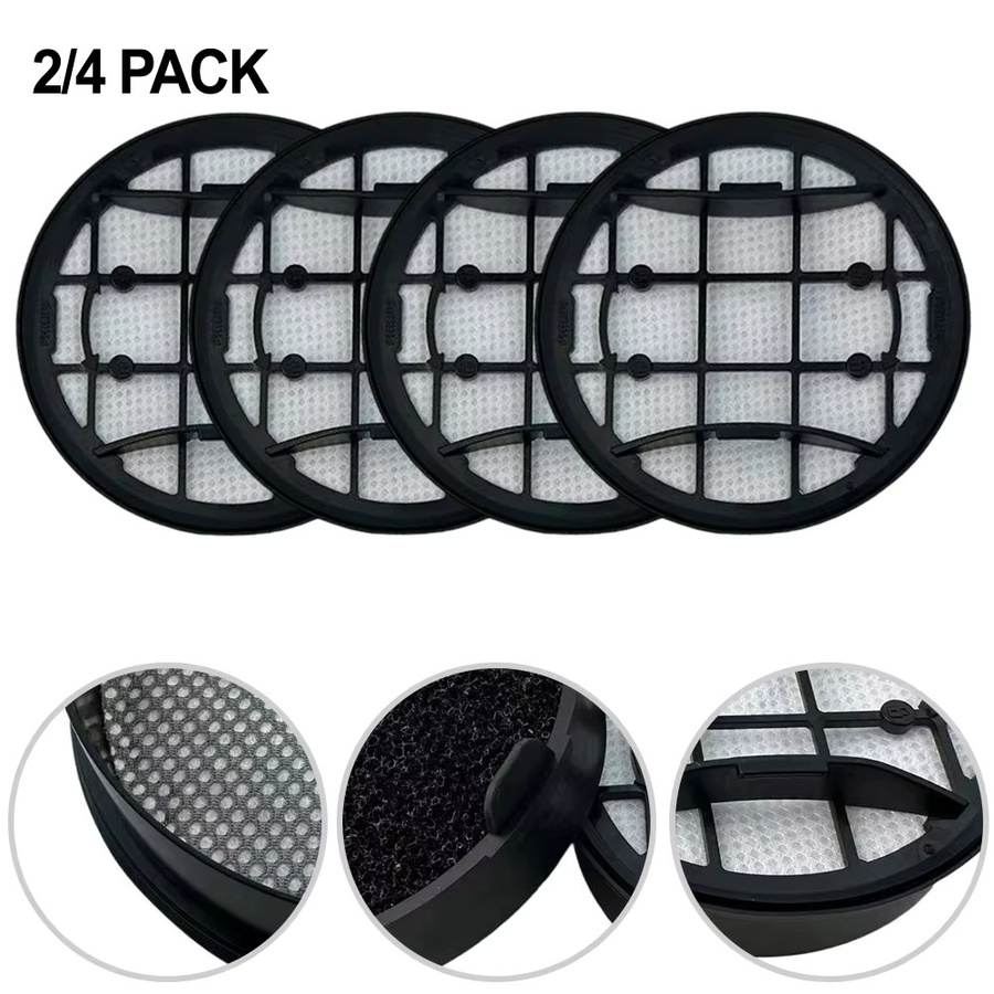 LEENKEA Filterset für VC 7000 und 8000 Staubsauger, 2/4 Stück Ersatzfilter mit waschbarem Schaumstofffilter und Einlassfilter für XC7053, Schwarz - Bild 2