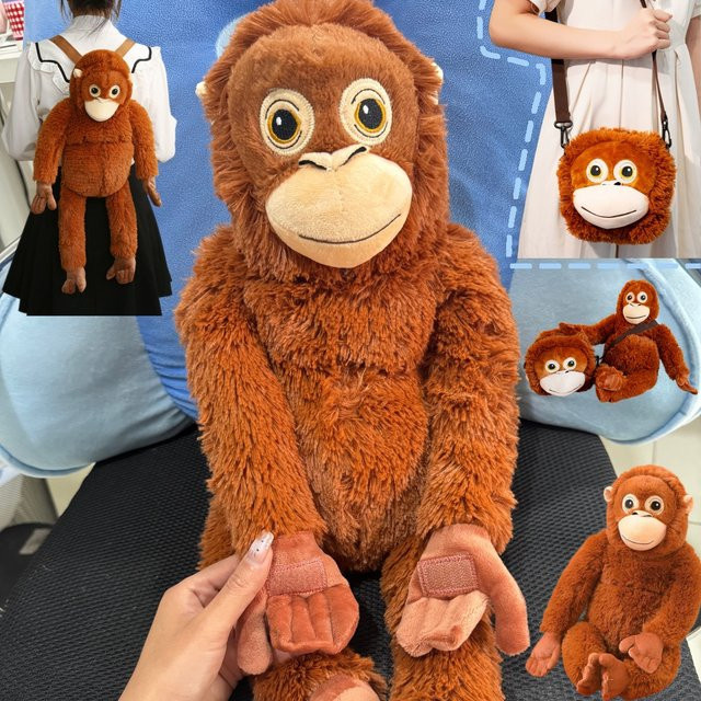 GDzaccly Orang-Utan-Puppe, Plüschtier, Braun - Bild 1