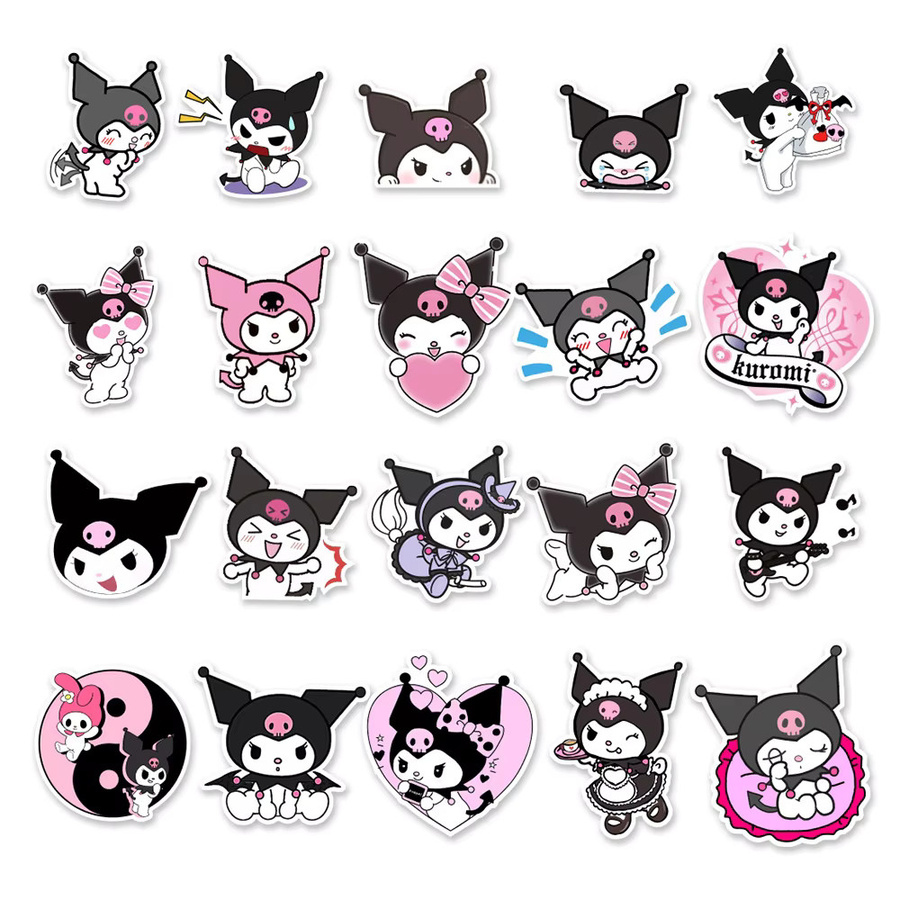 Sanrio Kuromi Cartoon Graffiti Aufkleber, Sticker, 10 Stück - Bild 4
