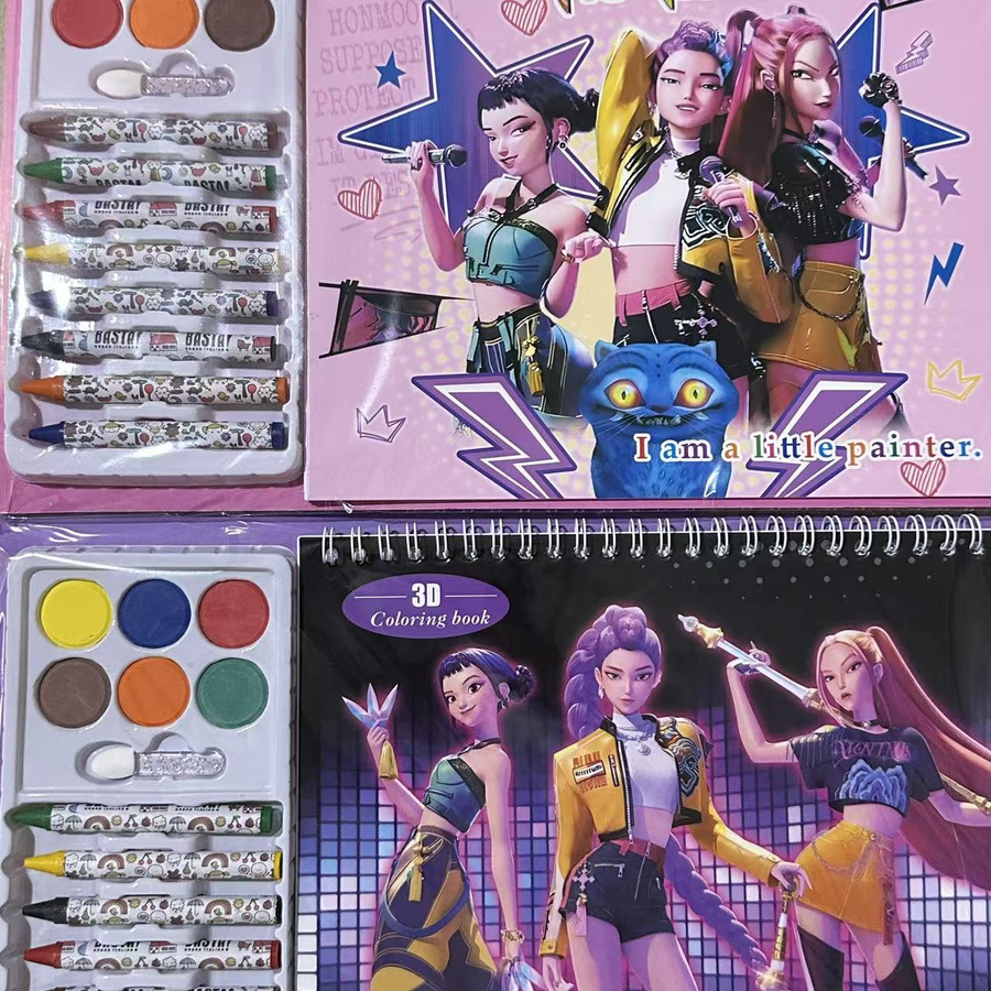 Yiran toy 1 Kinder-Malbuch Dämonenjäger 2-teiliges Set - Bild 1