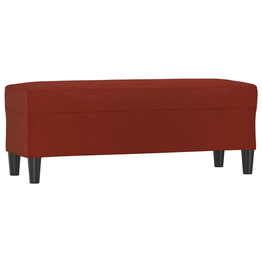 vidaXL Sitzbank in Weinrot aus Kunstleder mit B/T/H: 100 x 35 x 41 cm - Bild 2