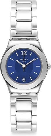 Swatch Armbanduhr, Quarz, Edelstahlgehäuse, 28,7 mm, Blau, Damen - Bild 1