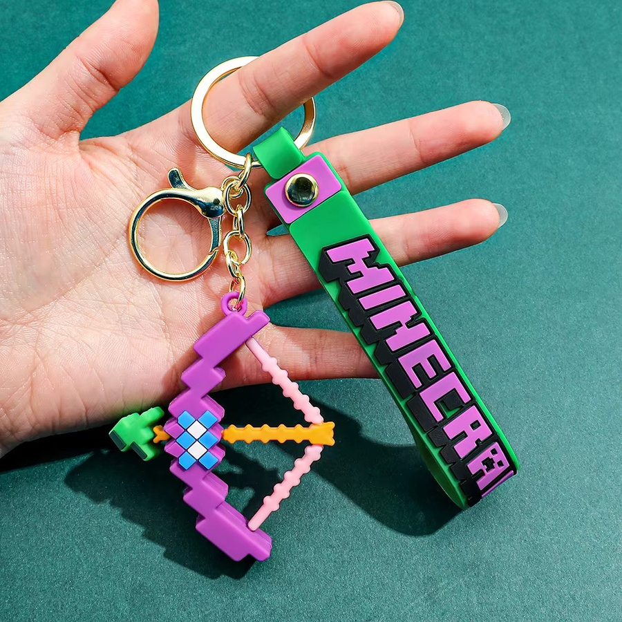 Bandai Schlüsselanhänger, Pixel-Bogenförmig, 3D PVC, Spielstil-Anhänger - Bild 2