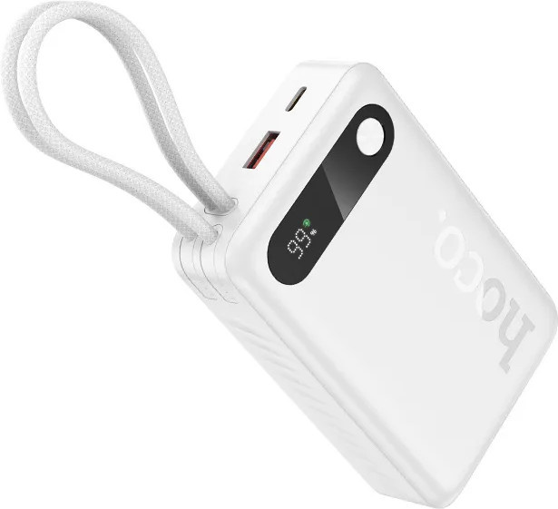 HOCO J171A Externe Batterie mit 20000mAh, 22,5W, QC + PD, Anschlüsse: 1 x Lightning, 1 x USB-A, 2 x USB-C, Weiß - Bild 1