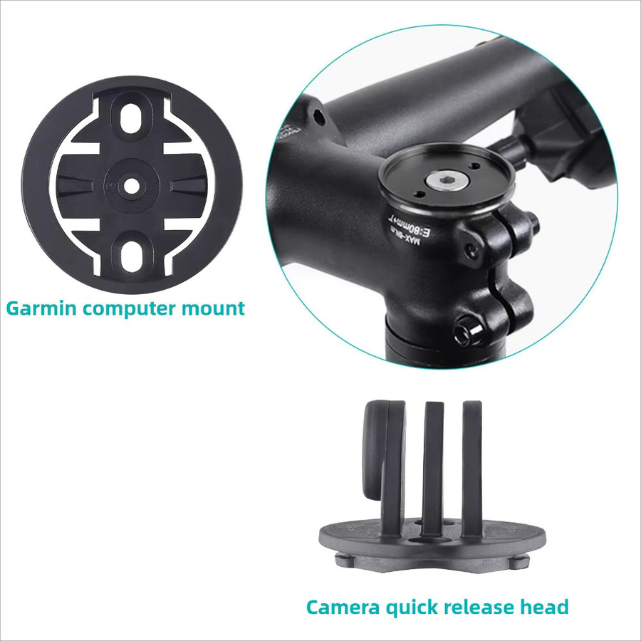 Garmin Computerhalterung für Fahrrad-Headset und Kamera in Schwarz, Frontlichthalterung passend für Garmin Computerbasis - Bild 4